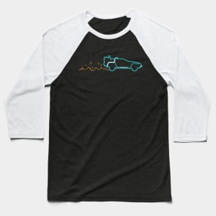 Neon DeLorean Baseball T-Shirt